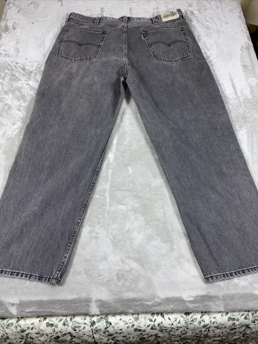 Levi's SilverTab Baggy Jeans Mens 38x30 Gray Relaxed‎ Fit Tapered Y2K Denim